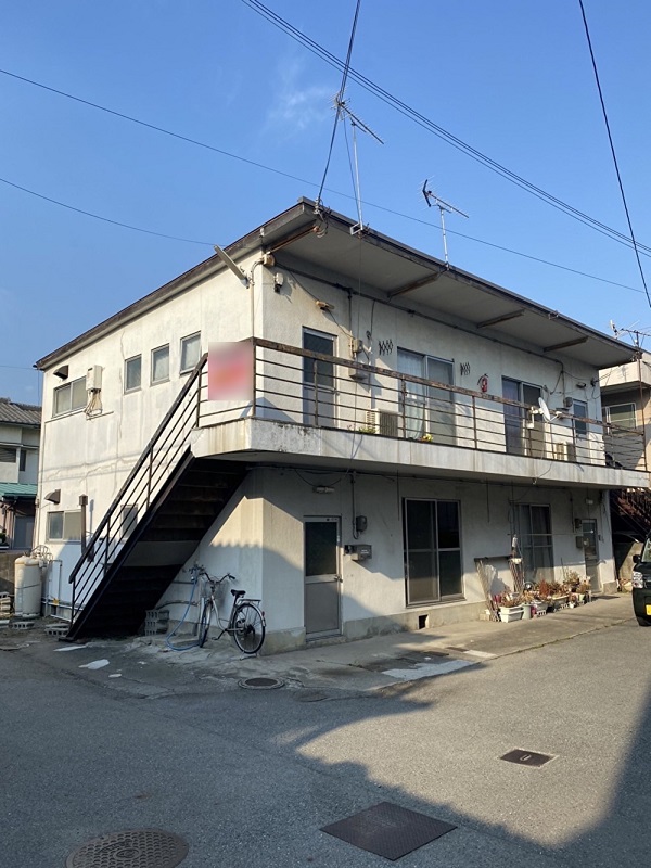 姫路市飾磨区　アパート　屋根塗装・外壁塗装　着工前の挨拶回り (2)