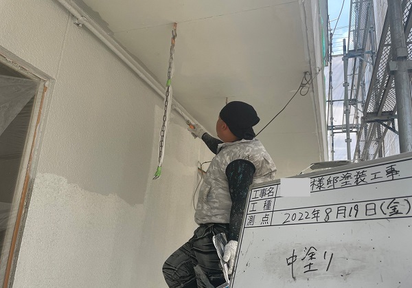 姫路市飾磨区　アパート　屋根塗装・外壁塗装　水性SDサーフエポプレミアム