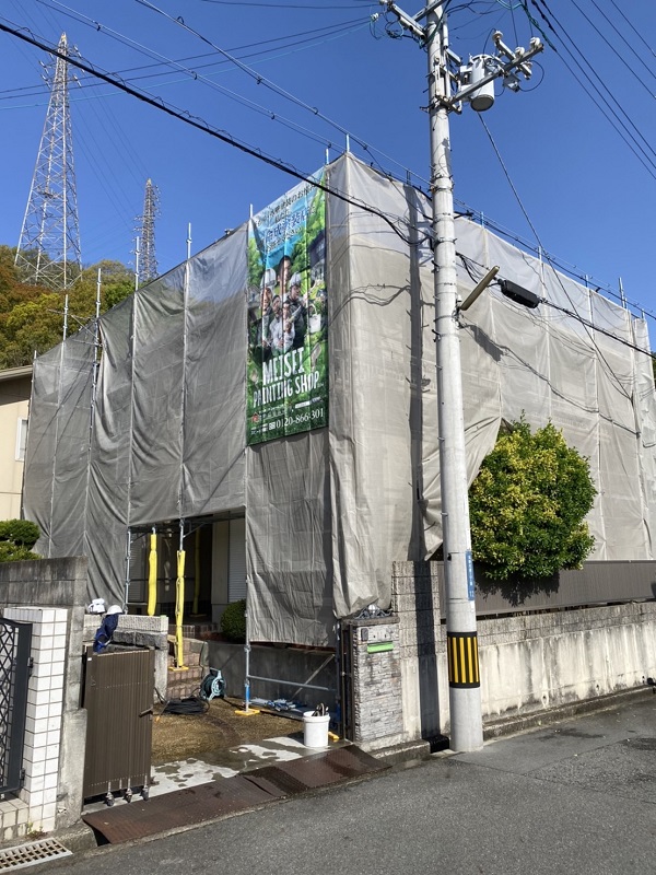 兵庫県姫路市・S様邸　屋根塗装・外壁塗装　社長が水洗いを頑張りました！ (10)